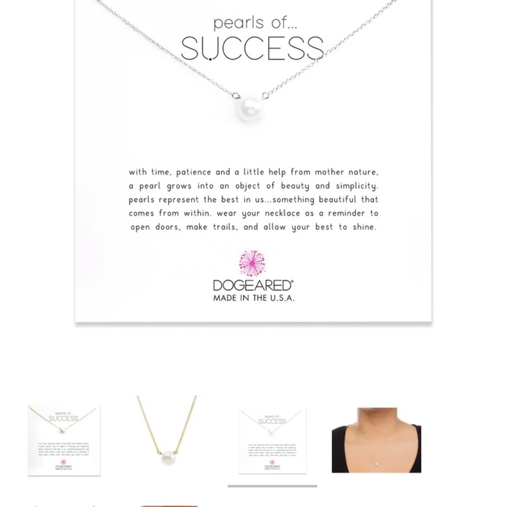 Dainty sterling silver and pearl necklace